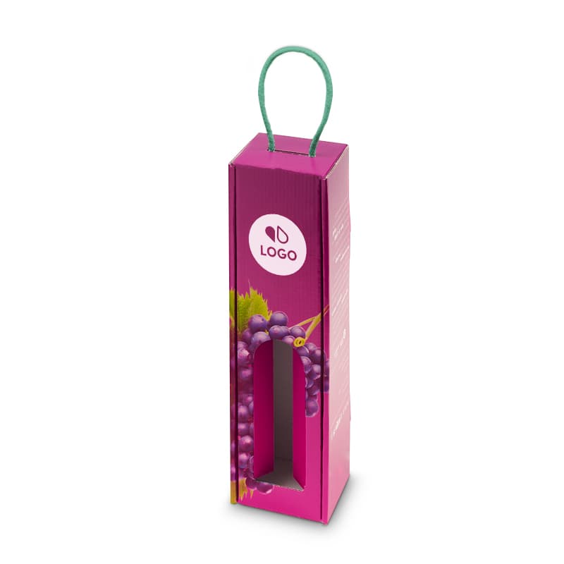 100.00000 Porte-bouteilles En Carton Avec Fenêtre 9.9x9.2x35.1 cm - Easyflyer