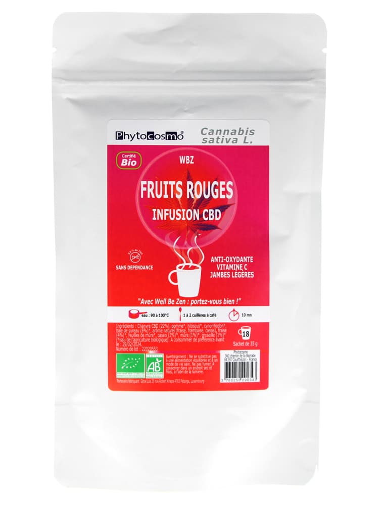 Phytocosmo Cbd Infusion Fruits Rouges Bio - Vrac 35 g