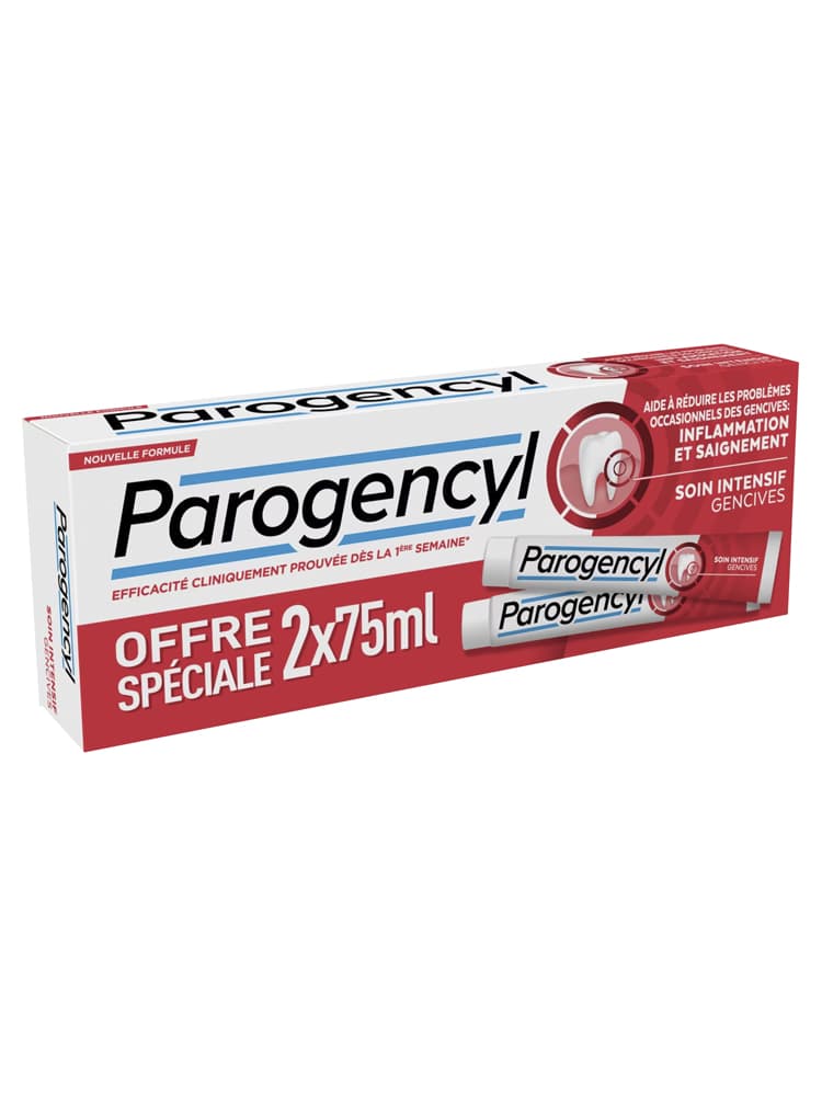 Parogencyl Dentifrice Soin Intensif Gencives Inflammation et Saignement Lot 2 x 75 ml