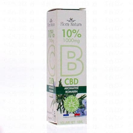 FLORA NATURA Huile de CBD - 10% aromatisé romarin 10ml