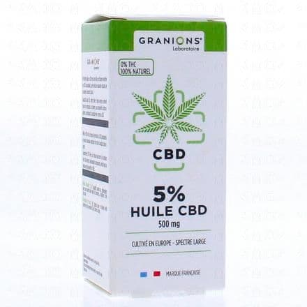 GRANIONS CBD - Huile de CBD 10ml 5% - 500mg cbd